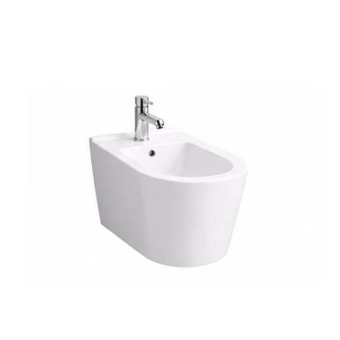 Floor-Mounted Bidet with Faucet