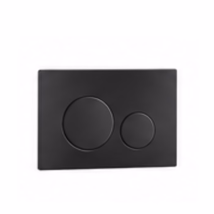 Matte Black Round Dual-Flush Actuator Plate