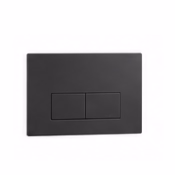Matte Black Square Dual-Flush Actuator Plate