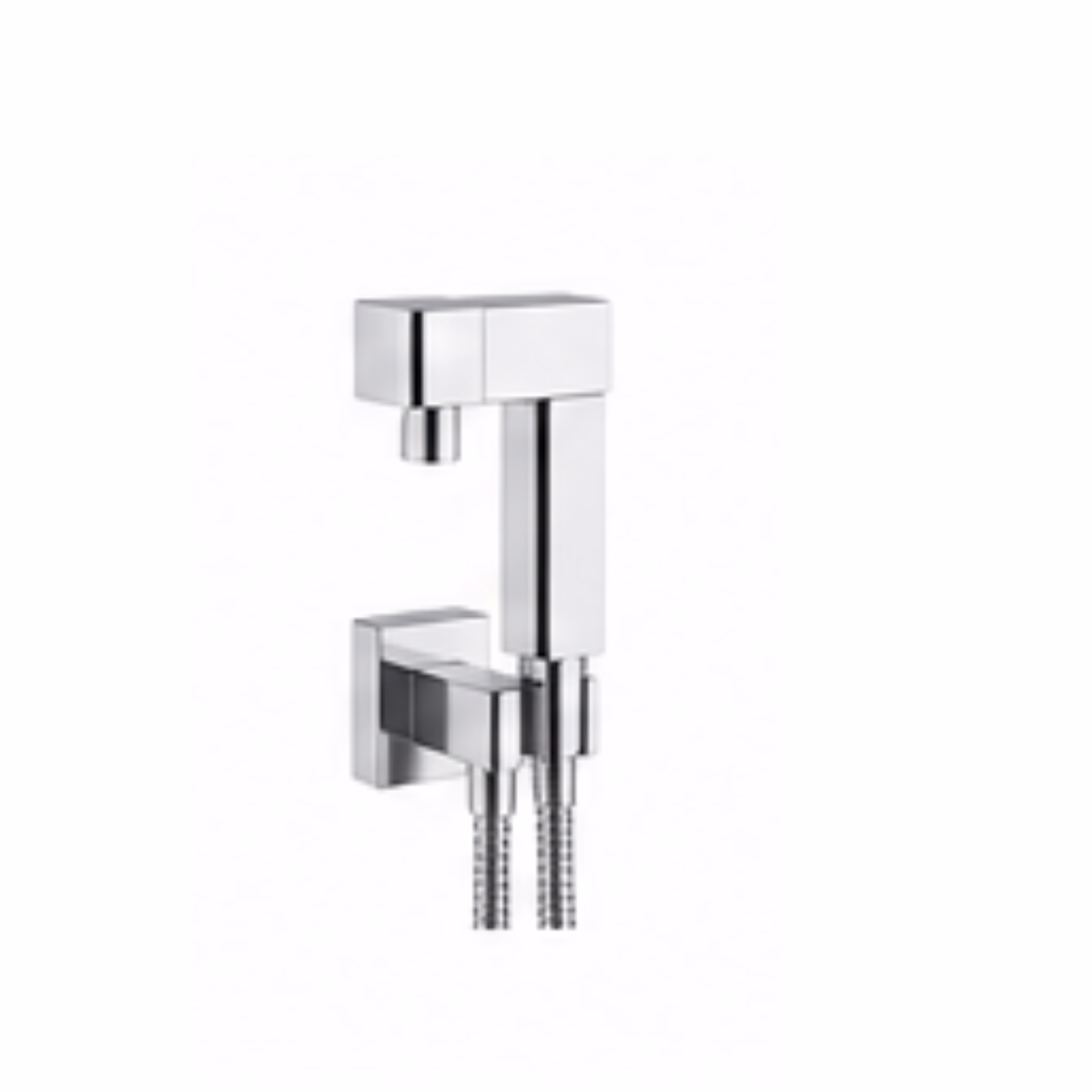 Square Chrome Bidet Spray Set with Wall Bracket