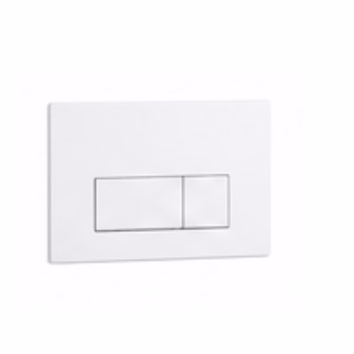 White Rectangular Dual-Flush Actuator Plate