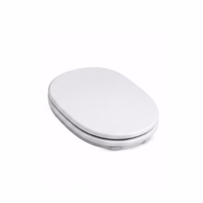 White Toilet Seat and Cover (Closed Position)